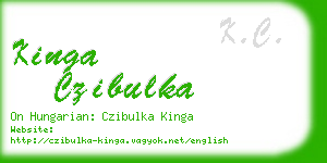 kinga czibulka business card